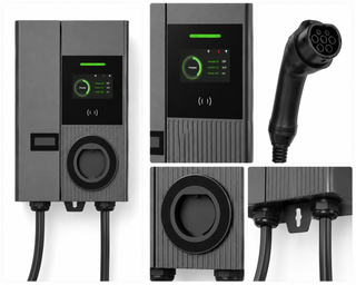Smart Type 2 AC Wallbox Charger with Display — Cable Version