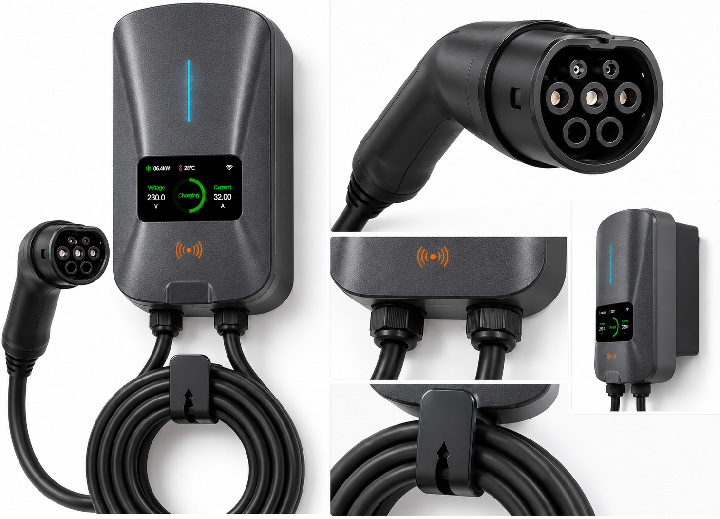 Smart Type 2 AC Wallbox Charger with Display