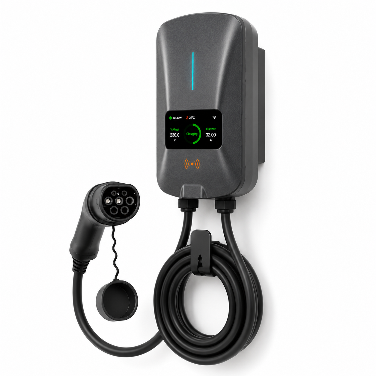 Smart Type 2 AC Wallbox Charger with Display